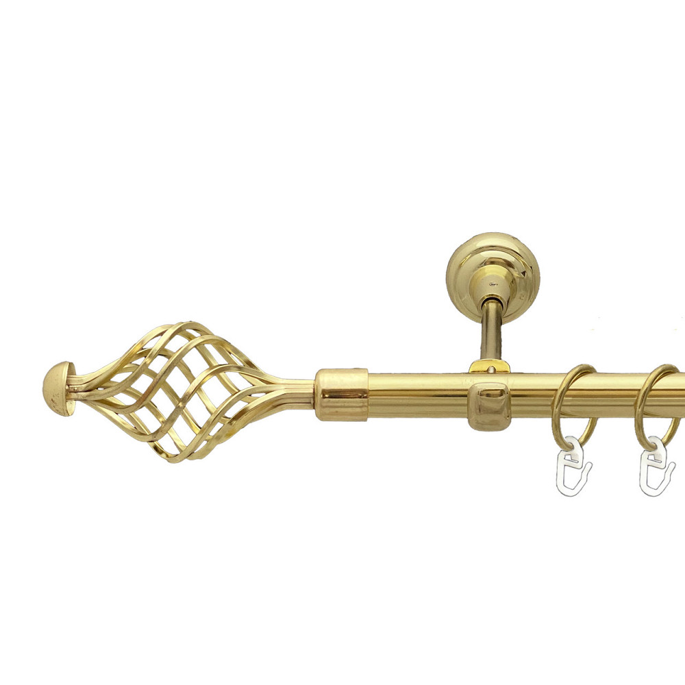 Карниз Orvit Арезо металевий однорядний відкритий Золото 19 мм 160 см (00-00012846) Львов - изображение 1