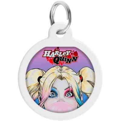 Адресник для животных WAUDOG Smart ID с QR паспортом "Харли Квинн", круг 25 мм (0625-1001ru-eng) Винница