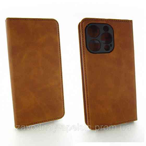 Чехол книжка iPhone 16 Pro Защита камеры (коричневый) Одесса