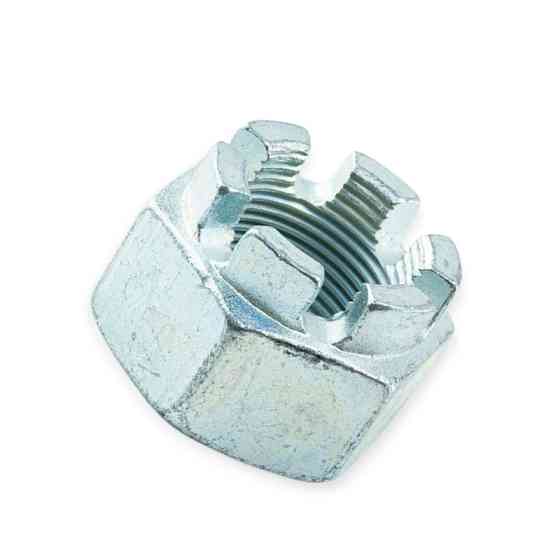 Гайка М30х2 корончаста 8кл цинк (дрібна різьблення) Мукачево