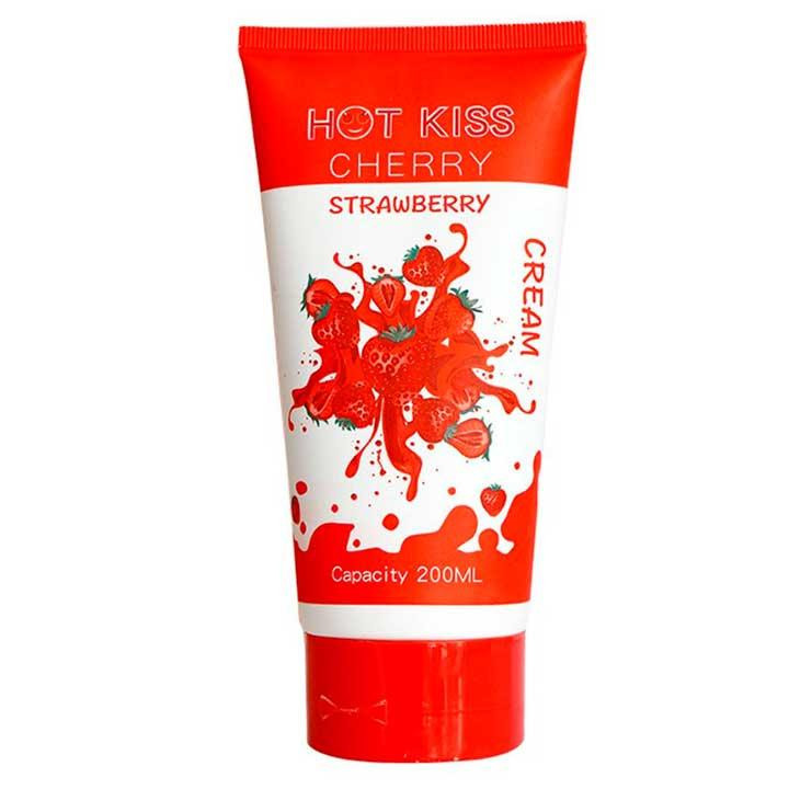 Лубрикант на водній основі "Hot Kiss" 200 мл - Полуниця - Інтимна змазка Вінниця - фото 2