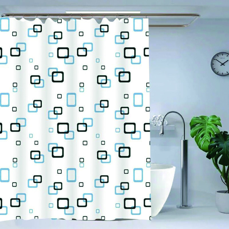 Шторка для ванной Zerix SCP-002-180x180 из PEVA (полиэтиленвинилацетата) (Узор 