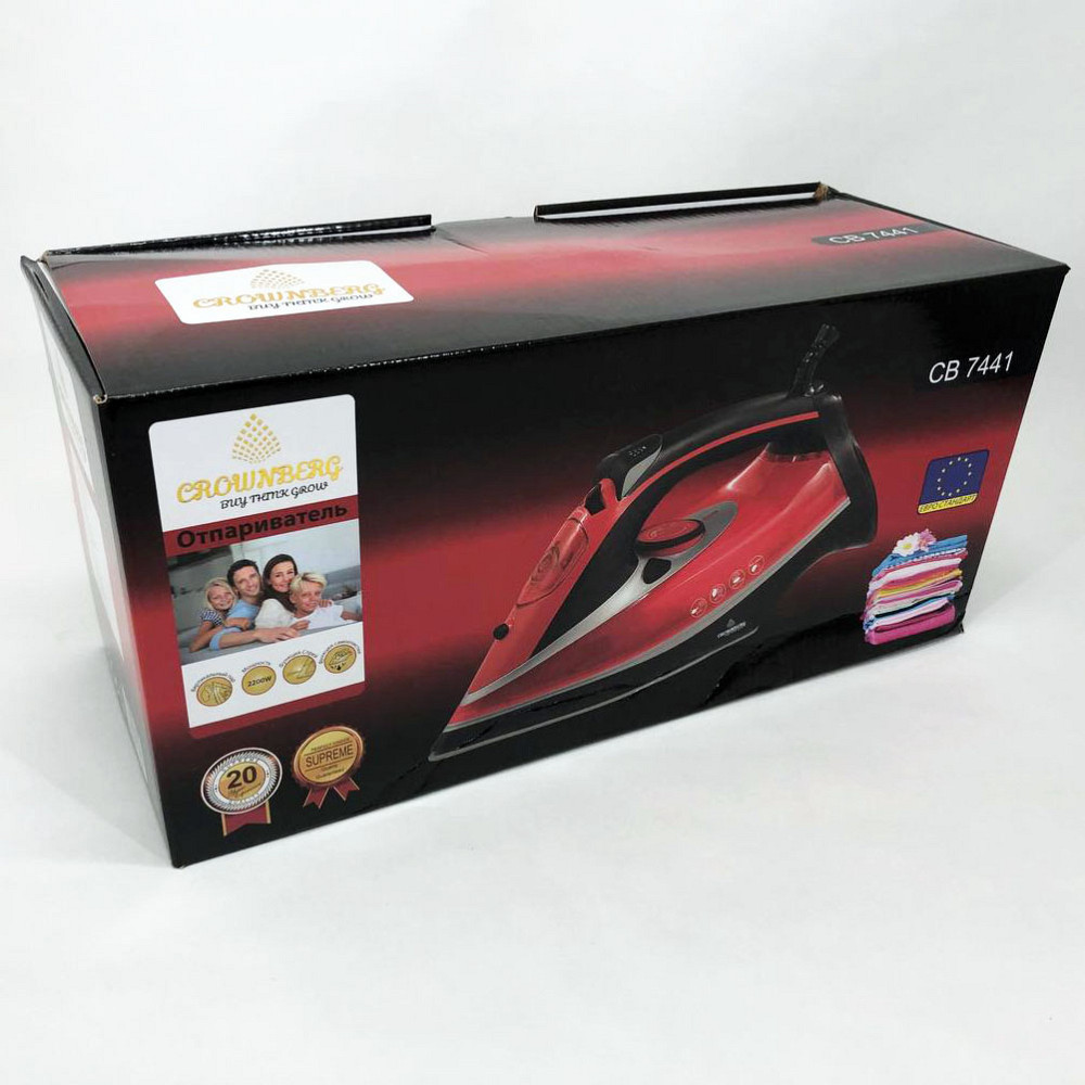 Якісна парова праска Crownberg, Парова праска для речей для одягу з керамічною підошвою SW-60 Львів - фото 7