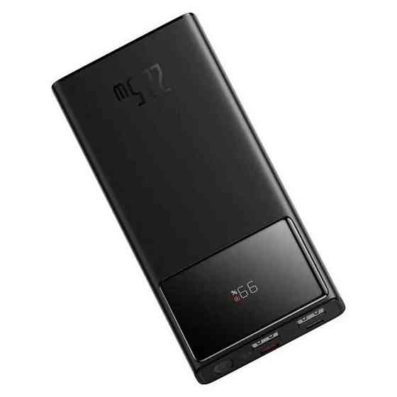 Павербанк 10000 mAh Baseus Star-Lord 22.5W USB быстрая зарядка цифровой дисплей кабель в комплекте черный power bank повербанк Одесса