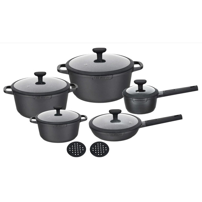 Набор посуды Edenberg EB-5652 12 предметов с мраморным антипригарным покрытием ZJ-95 Львов - изображение 2