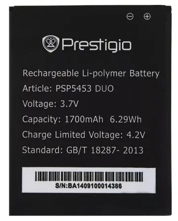Аккумулятор Prestigio MultiPhone 5453 Duo / PSP5453 / PAP5453 DUO (1700 mAh) Днепр