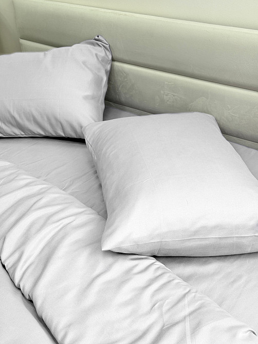 Комплект наволочок Ecotton 50х70 см 2 шт світло-сірого кольору Light Grey Коломия - фото 3