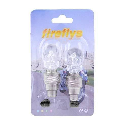 Світлодіодні ковпачки для коліс велосипеда, авто на ніпель пара Feel Fit (череп) кольорові Бровари - фото 2