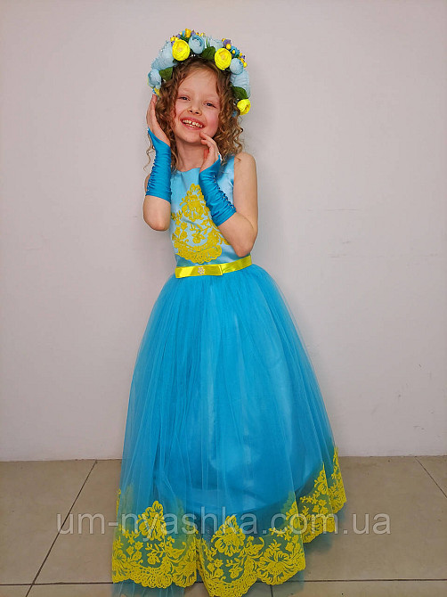 Блакитно-жовта святкова сукня в патріотичних кольорах Кривий Ріг - фото 2
