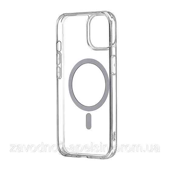 Iphone 15 Plus Прозорий чохол Магнітне кільце (TPU+PC) Одеса