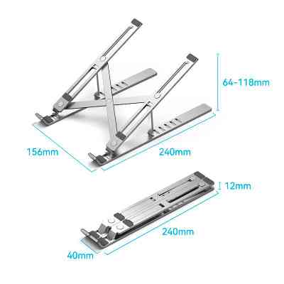 Підставка для ноутбука Laptop X-type Stand Silver Aluminum Alloy Vention Винница
