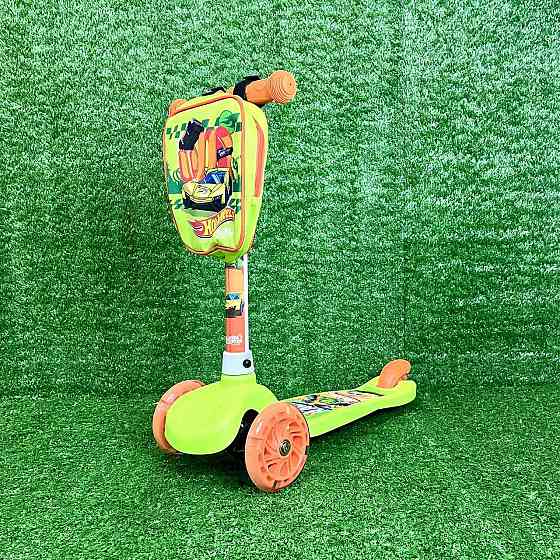 Самокат триколісний Hot Wheels з підсвічуванням коліс Салатовий (LS2115) Чернігів