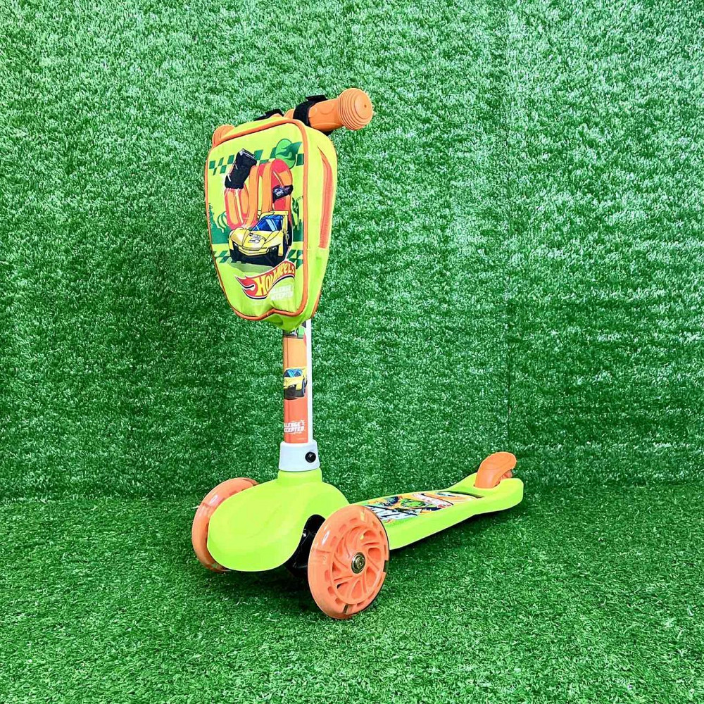 Самокат триколісний Hot Wheels з підсвічуванням коліс Салатовий (LS2115) Чернігів - фото 2