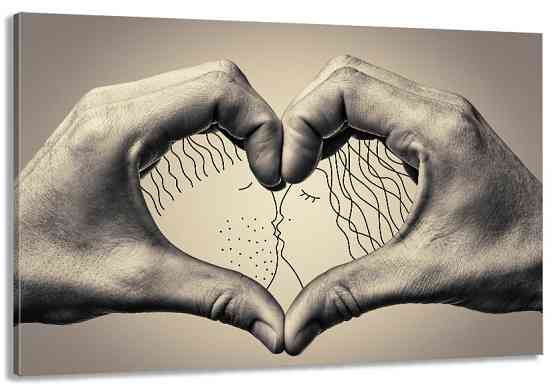 Картина холст в гостиную / спальню   Закохані   MLP_219 70x140 см Киев