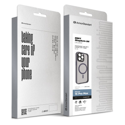 Чехол для мобильного телефона Armorstandart Unit MagSafe SE Apple iPhone 15 Pro Max Titanium Grey (ARM75381) Винница - изображение 2