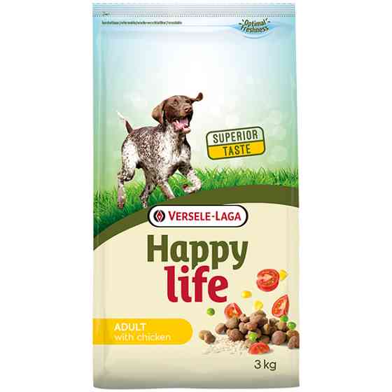 Happy Life Adult with Chicken ХЕППИ ЛАЙФ С КУРИЦЕЙ сухой премиум корм для собак всех пород Киев