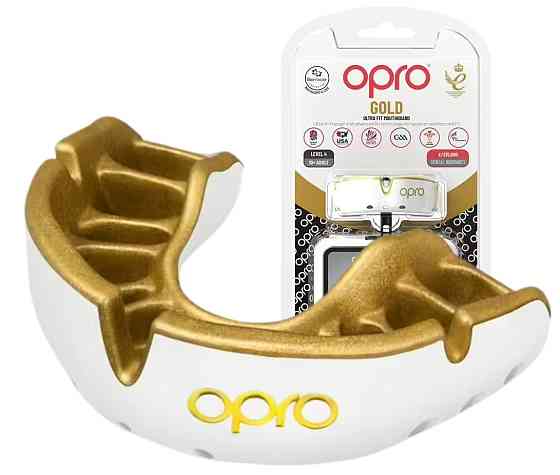 Капа OPRO Gold доросла (вік 11+)  White/Gold (art.102504005) Кам'янське