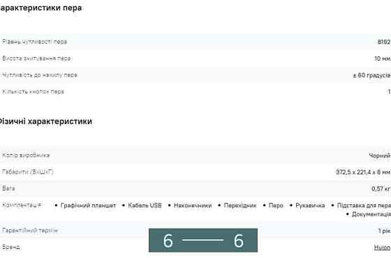 Планшет Графический Huion H1161. Киев