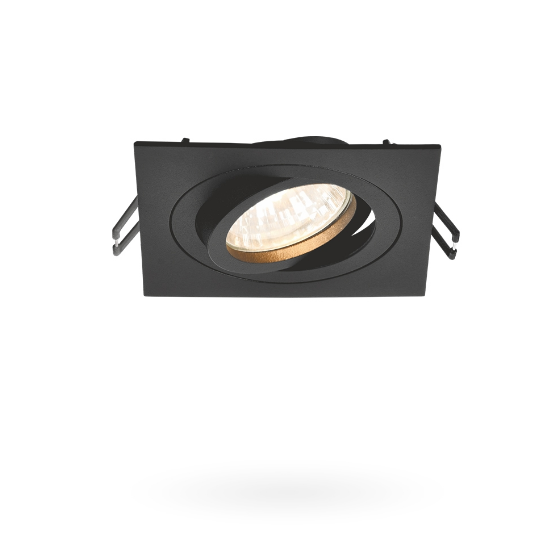 LED Світильник врізний під лампу GU10 квадратний чорний VL-SPF08S-B Videx Житомир - изображение 2