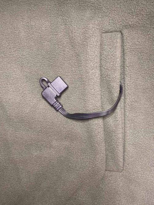 Чоловіча флісова кофта на блискавці з підігрівом Зелений, XXL Вінниця - фото 4