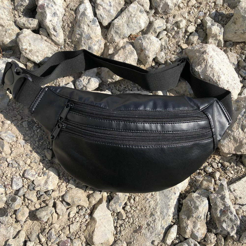 Сумка на пояс мужская бананка кожаная поясная экокожа компактная Київ - фото 8