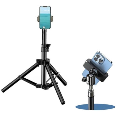 Штатив RTAKO ZJ-ZB01 55CM Matte Finish Carbon Steel Tripod Black (6930539528246) Винница - изображение 2