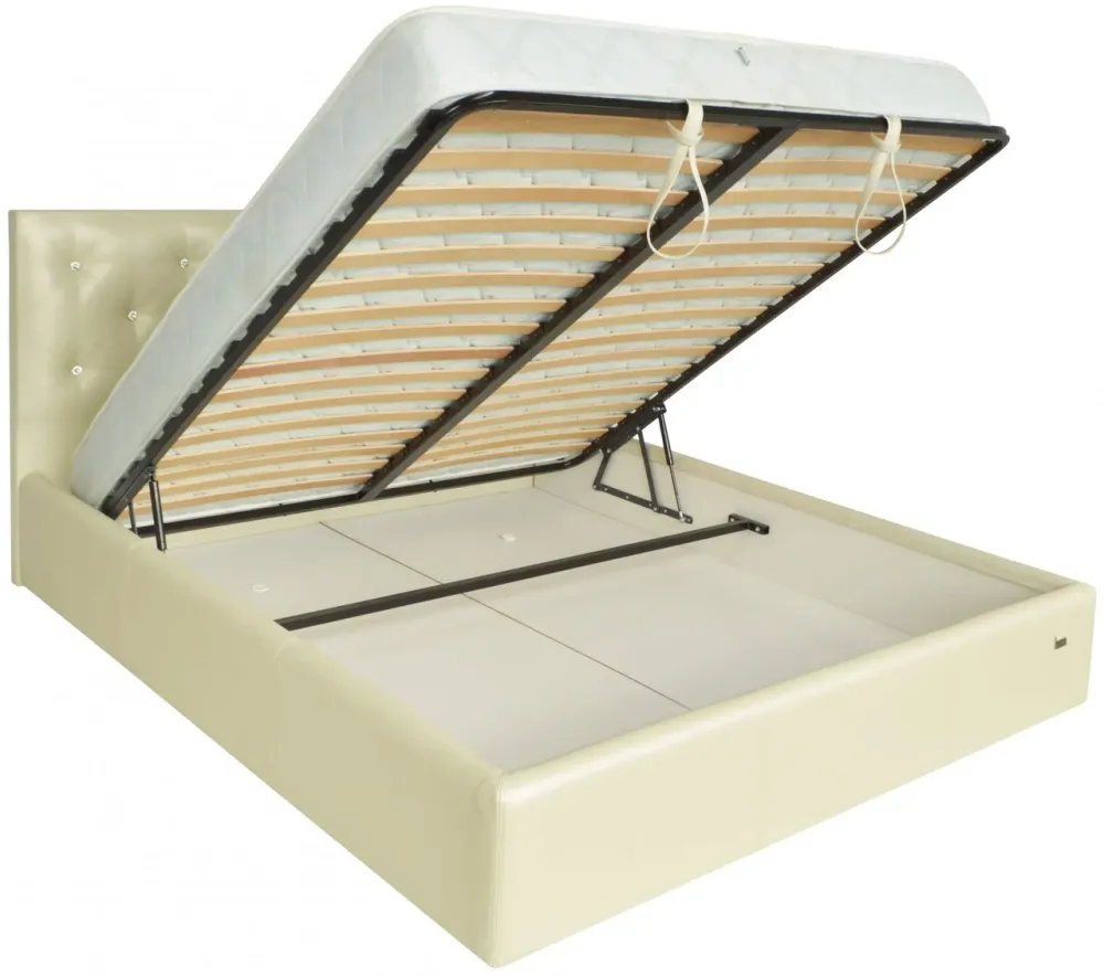 Кровать Двуспальная Bristol Comfort 180 х 190 см Мадрас Перламутр 3 White С подъемным механизмом и нишей для белья С1 Белый Киев - изображение 4