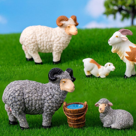 Набір фігурок "Вівці та кози" для мікроландшафту та флораріумів, 13 видів Одеса