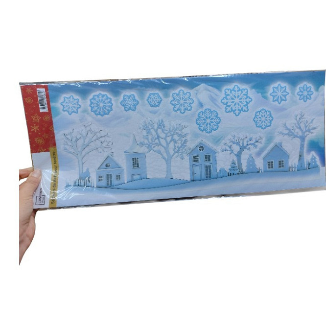 Новогодняя наклейка – яркий праздничный декор Livarno Home 21 на 47 см голубой Киев - изображение 3