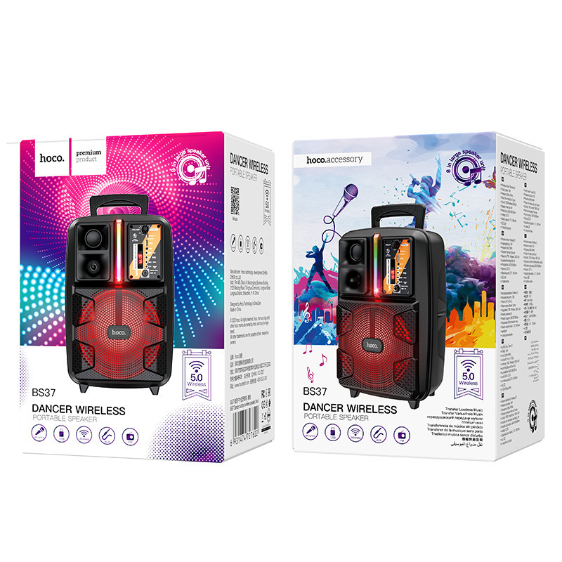 Портативная колонка HOCO BS37 Dancer outdoor wireless speaker, 10W, Black Одесса - изображение 10