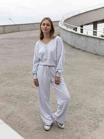 Женский базовый прогулочный костюм двойка: кофта и штаны турецкая трехнить пенье Меланж Одесса