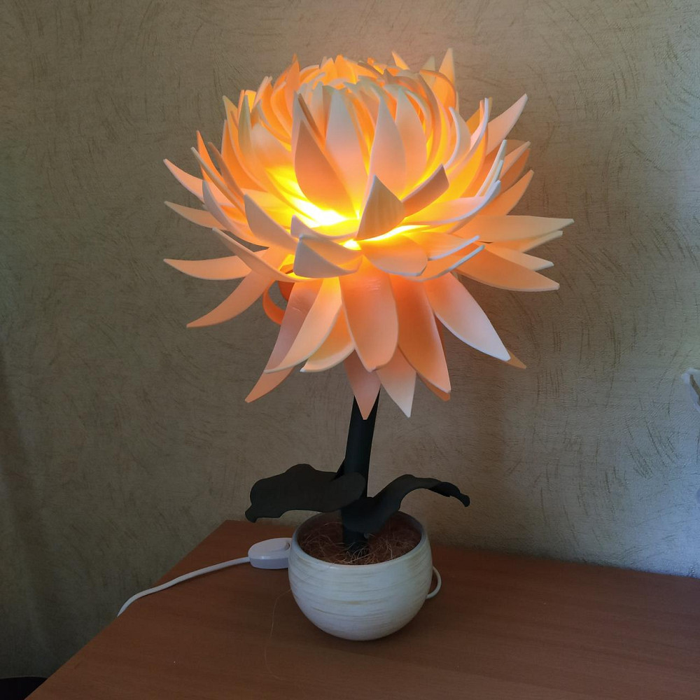 Світильник-нічник "Помаранчевий лотос" Дніпро - фото 3