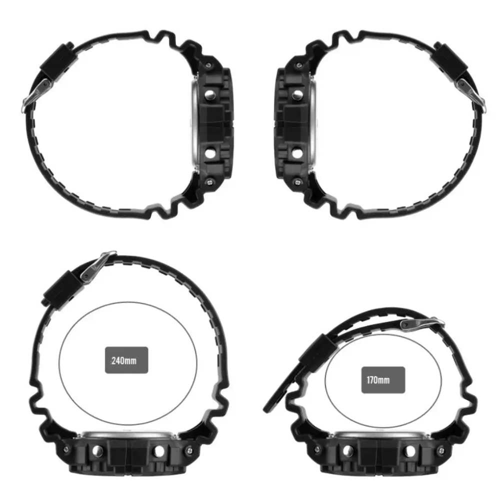 Спортивные мужские часы Skmei 1606 (Черные с белым) Винница - изображение 9