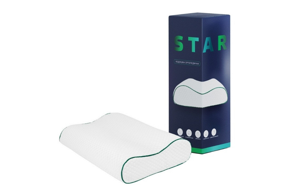Ортопедическая подушка Noble Star М (Нобл Стар М) 49х32х10.5 ТМ Highfoam Харьков - изображение 1