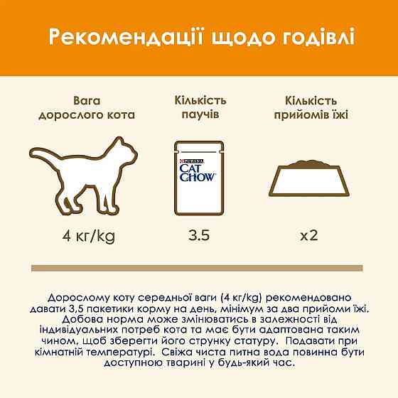 Вологий корм CAT CHOW Adult для дорослих котів, шматочки в желе, з ягням та зеленою квасолею, 85 г Київ