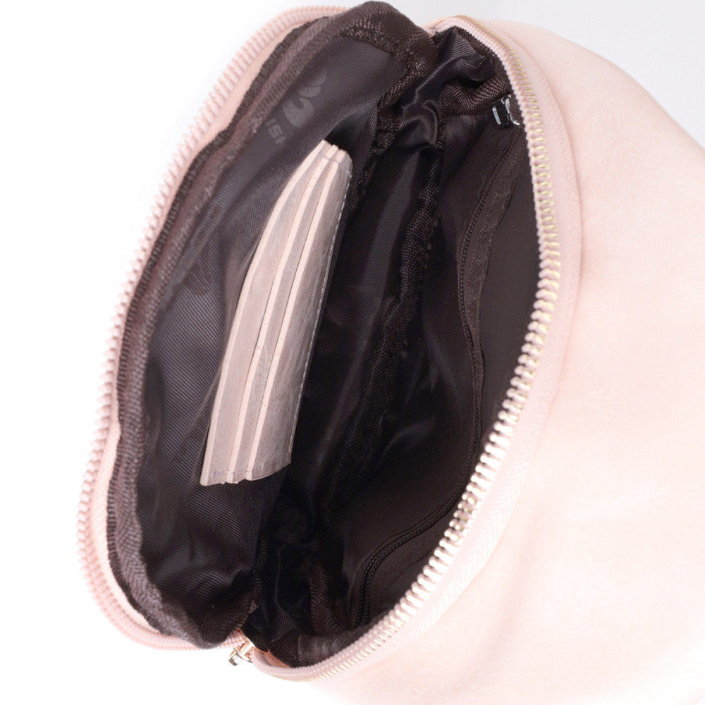 Компактная женская сумка с одной лямкой через плечо из гладкой экокожи Vintage 22766 Розовый Киев - изображение 7