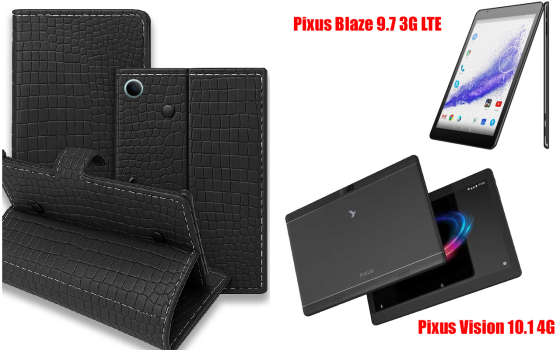 Книжка-трансформер для планшета Pixus Blaze 9.7 3G Lte, Vision 10.1 4G, колір Black Krokodil Black Київ