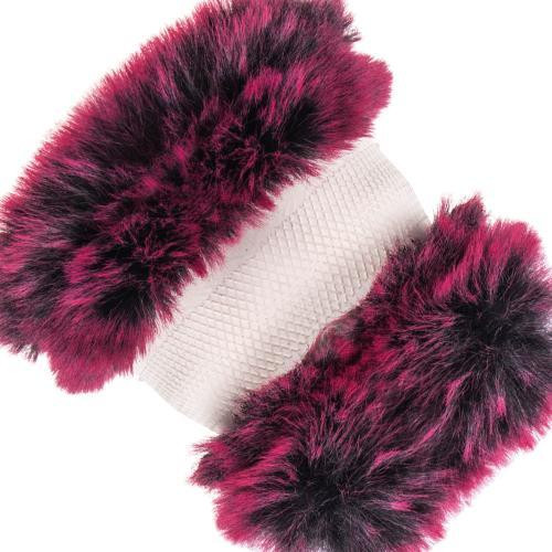 Чохол на кермо VLOD-F101 BK/PRL M пурпуровий мех Харків - фото 7