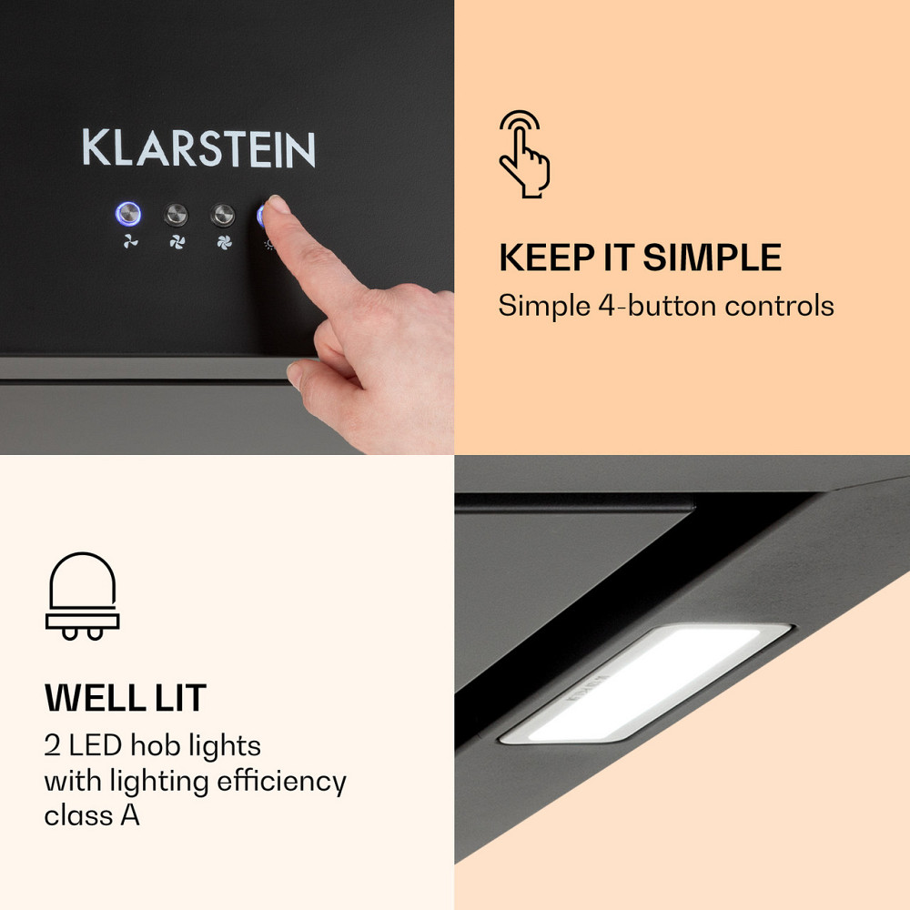 Островная вытяжка с люстрой 596 м³/ч Светодиодная панель EEC A черная (Германия, читать описание) Ровно - изображение 3