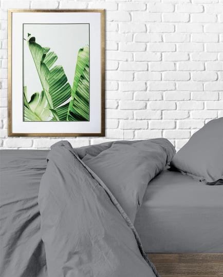 Комплект постельного белья Ideal Textile, бязь серый однотон, двуспальный евро Черновцы - изображение 3