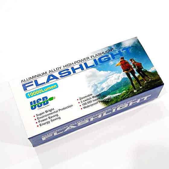 Ручний ліхтар Police RB224, Li-ion 18650, T6+COB, Zoom/ ЗУ USB Дніпро