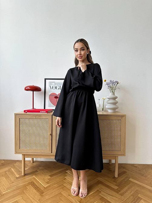 Жіноча романтична сукня з відкритою спиною Чорний Одеса - фото 4