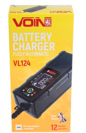 Зарядний пристрій VOIN VL-124 12V/4A/3-120AHR/LCD/імпульсний Винница - изображение 1