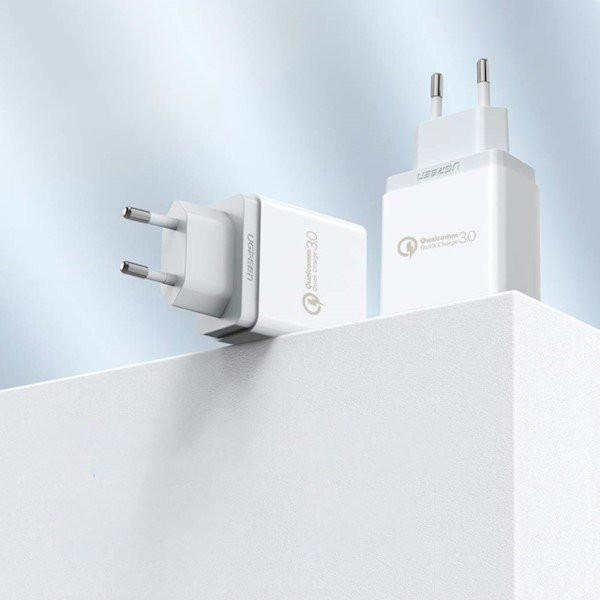 Зарядний пристрій 1xUSB 18W (USB A QC 3.0) Fast Charger White CD122 Ugreen (10133) Київ - фото 4