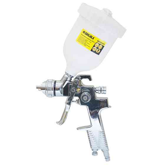 Фарборозпилювач HVLP Ø1.8мм 140-280 л/хв 3бар/б 600 мл (пласт) хром SIGMA (6812141) Київ