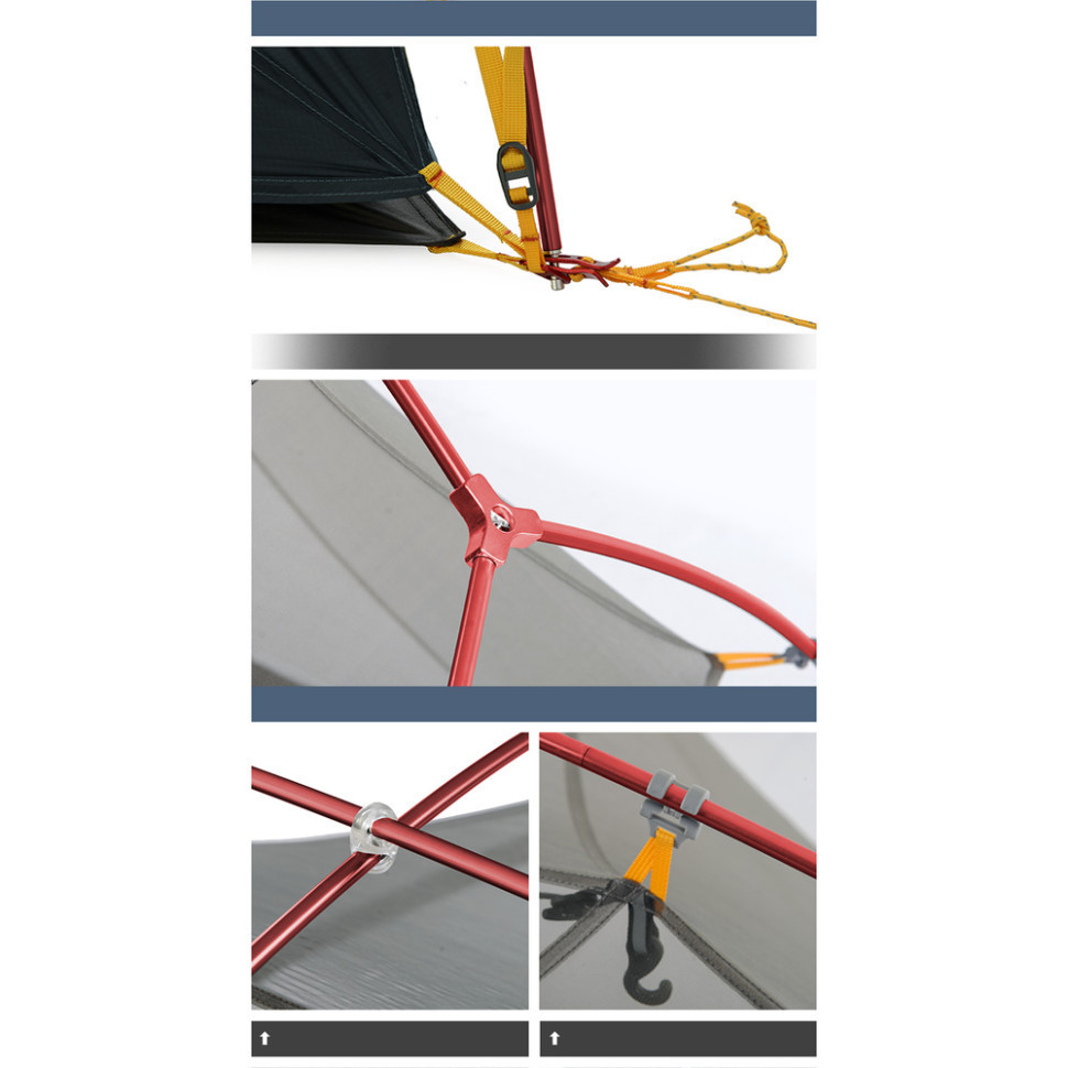 Намет двомісний легкий Naturehike Mongar UL NH19M002-J (Темно-синій) Вінниця - фото 8