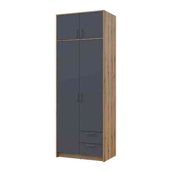 Шкаф для одежды Doros Ронди с антресолью Дуб Артизан/Графит 2ДСП 82х52х236 DRS-011663 (80737808) Днепр