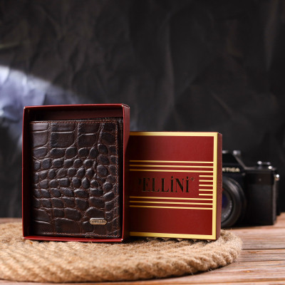 Портмоне Canpellini З натуральної шкіри Коричневе (21497) Вінниця - фото 3