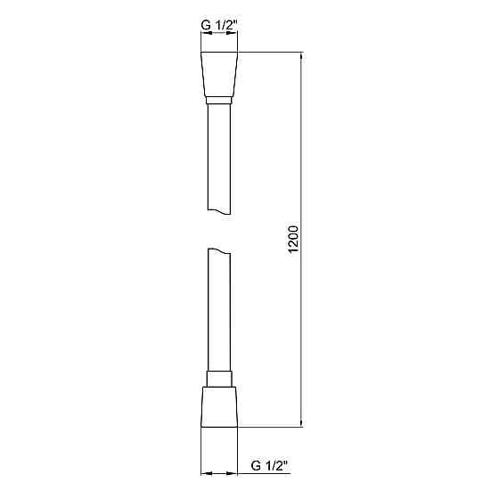 Шланг для ручного душа Qtap Hadice 1200 мм QTHADPVC120B Black Matt Київ
