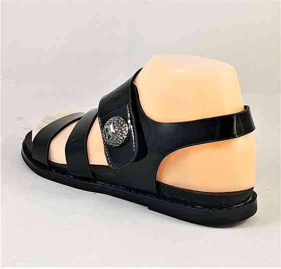 Жіночі Сандалії Босоніжки Чорні Літні Лакові (розміри: 37,38,39) — 8-61 Дніпро